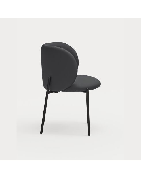 2 chaises Mogi 107-9035 noires - 59x56x49/81cm