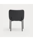 2 chaises Mogi 107-9035 noires - 59x56x49/81cm