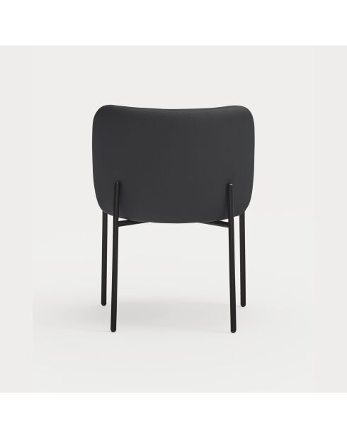 2 chaises Mogi 107-9035 noires - 59x56x49/81cm