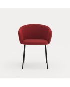 2 sedie con braccioli Add 64146 bordeaux - 56x58x48/81cm