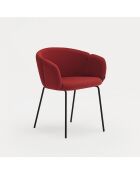 2 sedie con braccioli Add 64146 bordeaux - 56x58x48/81cm