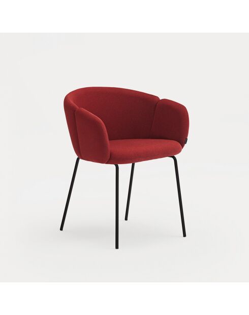 2 stoelen met armleuningen Add 64146 bordeaux - 56x58x48/81cm