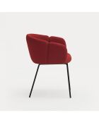 2 sedie con braccioli Add 64146 bordeaux - 56x58x48/81cm