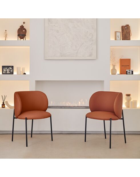 2 sillas Mogi 107-0035 terracota - 59x56x49/81cm