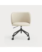 Chaise à roulettes Mogi 107-1049 beige - 59x56x49/81cm