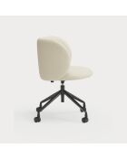 Chaise à roulettes Mogi 107-1049 beige - 59x56x49/81cm