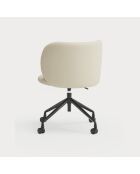 Chaise à roulettes Mogi 107-1049 beige - 59x56x49/81cm
