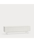 Meuble TV Sierra 3 portes blanc - 180x40x52cm