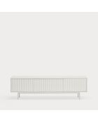 Meuble TV Sierra 3 portes blanc - 180x40x52cm