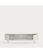 Meuble TV Sierra 3 portes blanc - 180x40x52cm