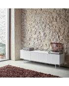 Meuble TV Sierra 3 portes blanc - 180x40x52cm
