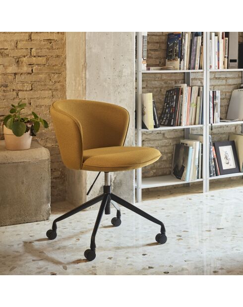 Chaise à roulettes Add 62095 moutarde - 56x58x48/81cm