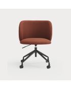 Chaise à roulettes Mogi 63089 rouge brique  - 59x56x49/81cm