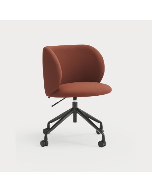 Chaise à roulettes Mogi 63089 rouge brique  - 59x56x49/81cm