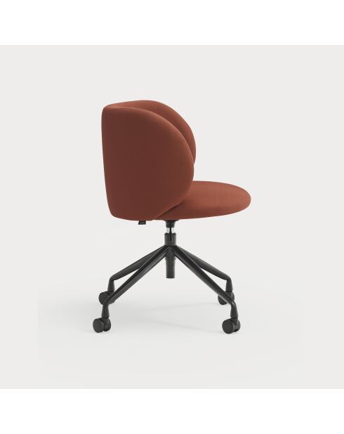Chaise à roulettes Mogi 63089 rouge brique  - 59x56x49/81cm