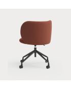 Chaise à roulettes Mogi 63089 rouge brique  - 59x56x49/81cm