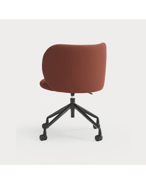 Chaise à roulettes Mogi 63089 rouge brique  - 59x56x49/81cm