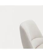 Fauteuil petit format 61200 Dins crème avec pieds noirs en bois - 83x77x43/93cm