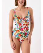 Maillot de bain 1 pièce à armatures Donatella blanc