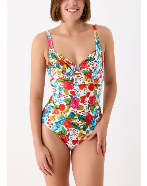 Maillot de bain 1 pièce à armatures Donatella blanc