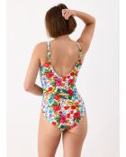 Maillot de bain 1 pièce à armatures Donatella blanc