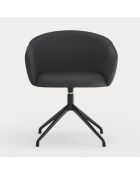 2 chaises avec accoudoirs Add noires - 56x58x47/75cm