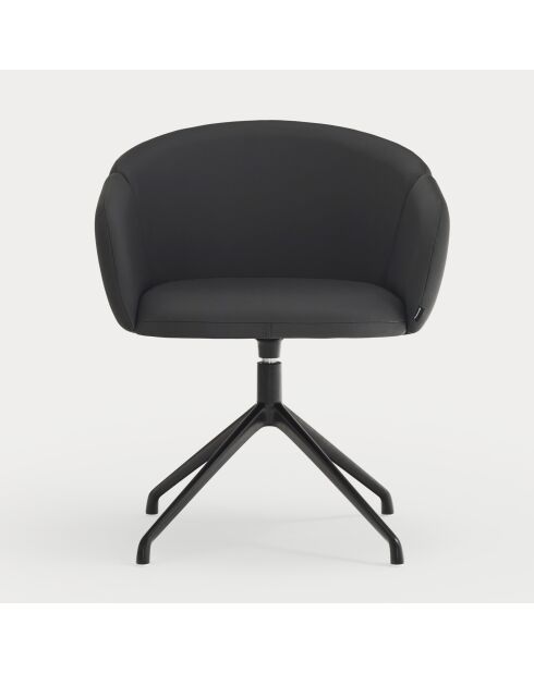 2 chaises avec accoudoirs Add noires - 56x58x47/75cm