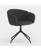 2 chaises avec accoudoirs Add noires - 56x58x47/75cm