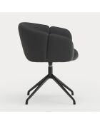 2 chaises avec accoudoirs Add noires - 56x58x47/75cm