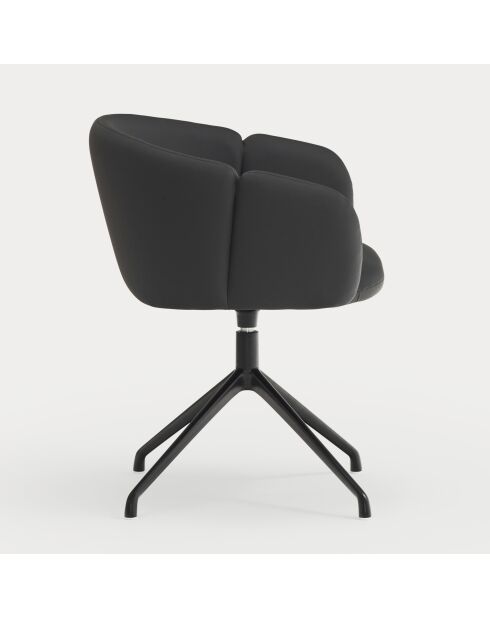 2 chaises avec accoudoirs Add noires - 56x58x47/75cm