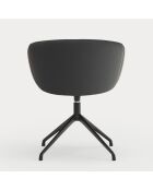 2 chaises avec accoudoirs Add noires - 56x58x47/75cm