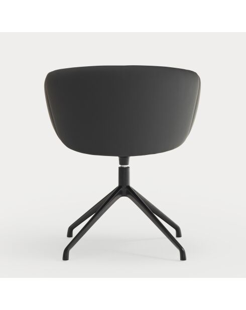 2 chaises avec accoudoirs Add noires - 56x58x47/75cm