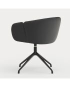 2 chaises avec accoudoirs Add noires - 56x58x47/75cm