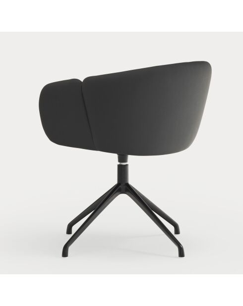 2 chaises avec accoudoirs Add noires - 56x58x47/75cm