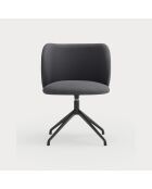 2 Mogi 60107 donkergrijze stoelen met zwarte poten - 59x56x49/81cm