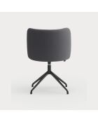 2 Mogi 60107 donkergrijze stoelen met zwarte poten - 59x56x49/81cm