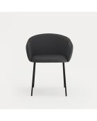 2 Stühle mit Armlehnen Add 107-9035 schwarz - 56x58x48/81cm