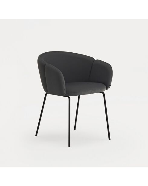 2 Stühle mit Armlehnen Add 107-9035 schwarz - 56x58x48/81cm