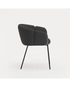 2 Stühle mit Armlehnen Add 107-9035 schwarz - 56x58x48/81cm