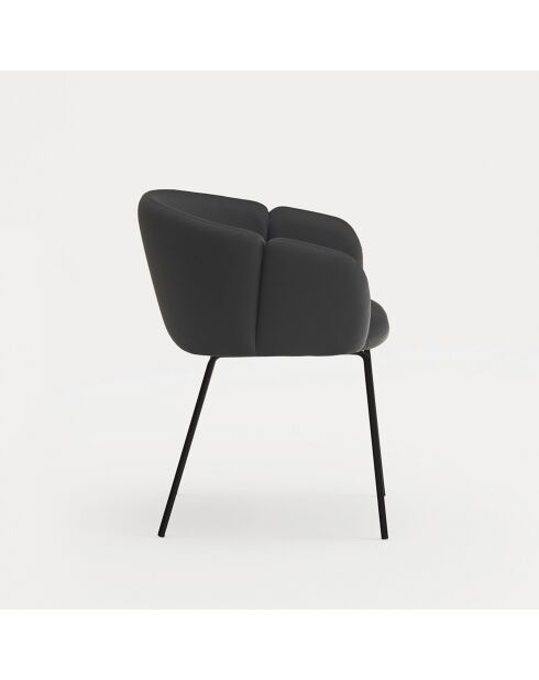 2 Stühle mit Armlehnen Add 107-9035 schwarz - 56x58x48/81cm