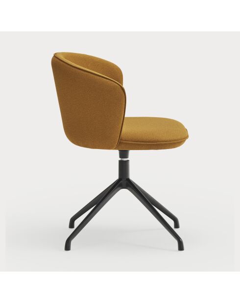 2 Add 62095 mosterdstoelen met zwarte draaibare spinnenvoet - 56x58x48/81cm