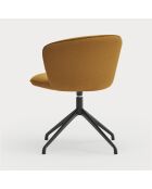 2 chaises Add 62095 moutardes avec pied araignée pivotant noir - 56x58x48/81cm