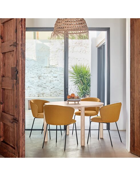Table ronde Atlas naturel clair - 125.3x120x75.2cm