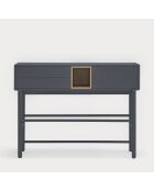 Console Corvo 1 porte et 2 tiroirs gris anthracite - 120x35x90cm