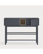 Console Corvo 1 porte et 2 tiroirs gris anthracite - 120x35x90cm