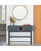 Console Corvo 1 porte et 2 tiroirs gris anthracite - 120x35x90cm