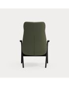 68226 Poltrona grande Dins verde scuro con gambe nere - 74x80x43/118cm
