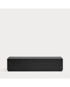 Meuble TV Doric 4 portes et 2 tiroirs noir/anthracite - 180x46x72cm