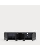 Meuble TV Doric 4 portes et 2 tiroirs noir/anthracite - 180x46x72cm