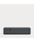 Meuble TV Doric 4 portes et 2 tiroirs noir/anthracite - 180x46x72cm